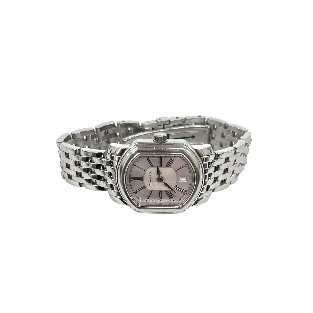 Tiffany & Co Vintage Mark Coupe Quartz Watch Stainless Steel Wristwatch Silver — view 8