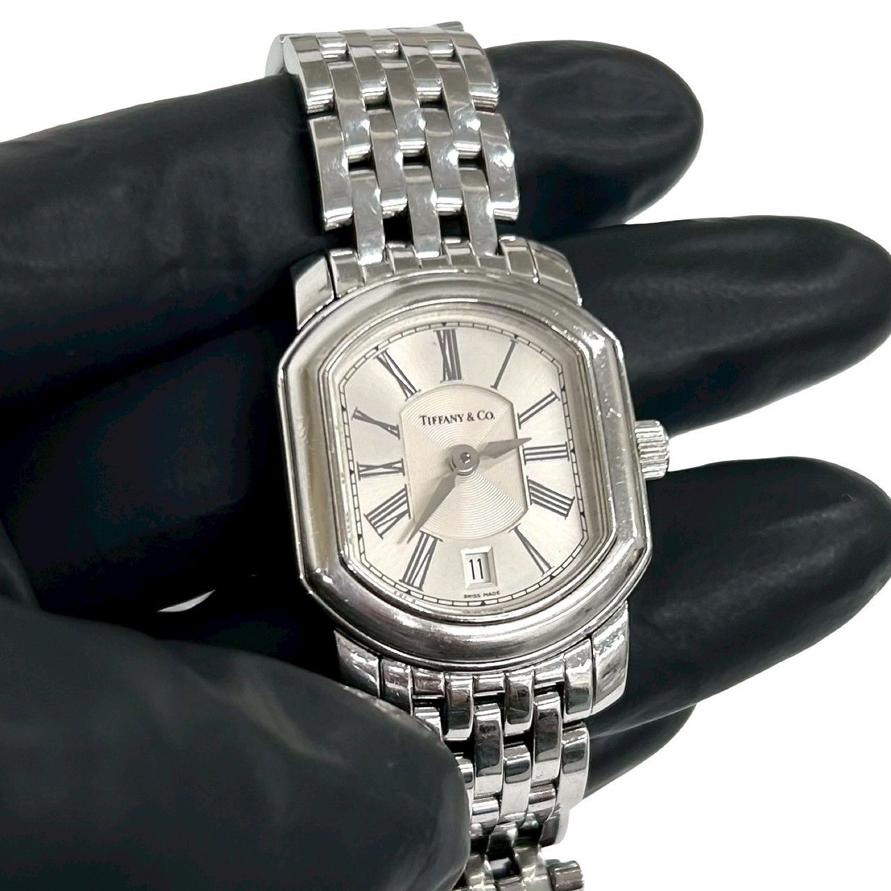 Tiffany & Co Vintage Mark Coupe Quartz Watch Stainless Steel Wristwatch Silver — view 5