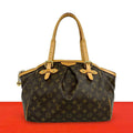 Louis Vuitton Tivoli GM Monogram Logo Pattern Leather Tote Brown