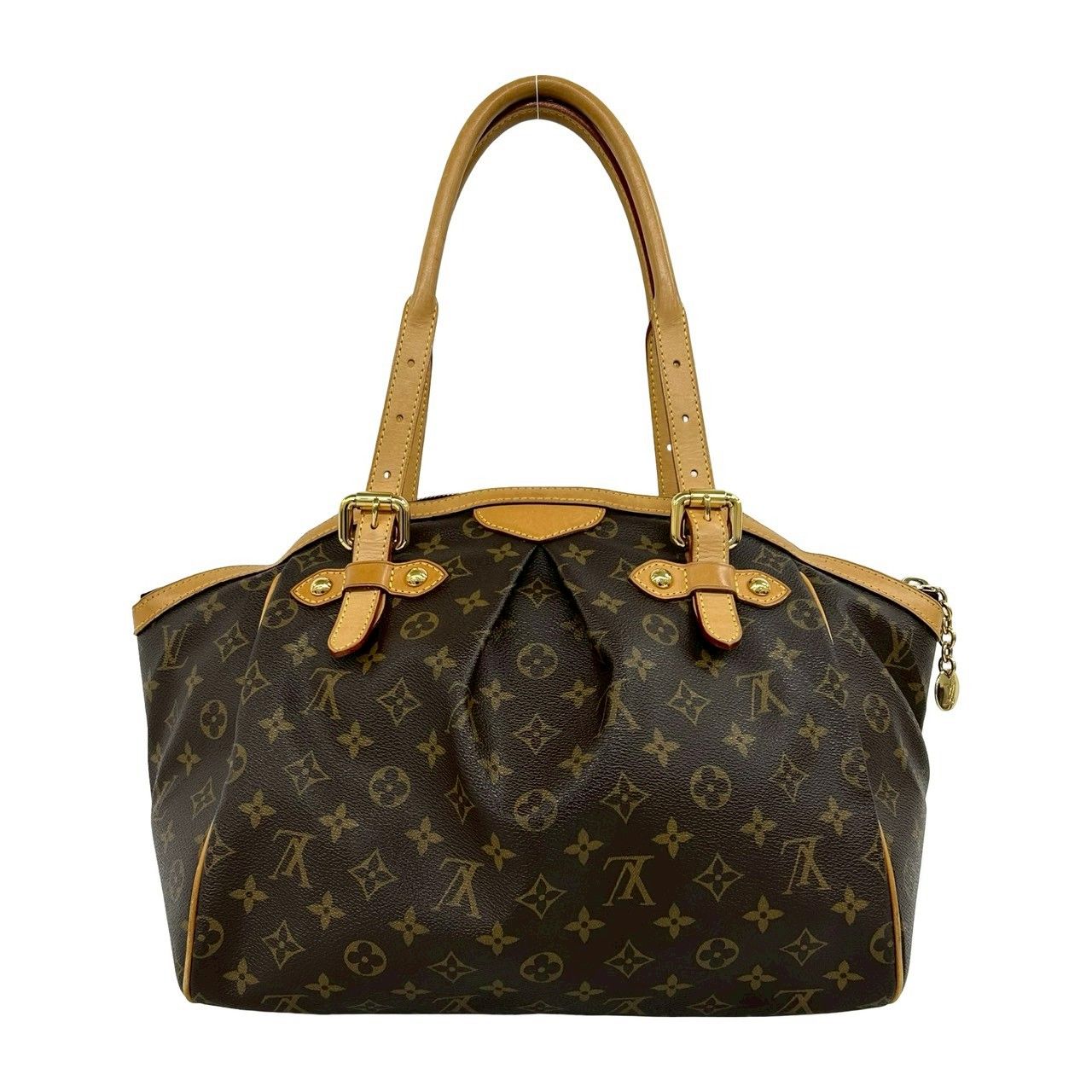 Louis Vuitton Tivoli GM Monogram Logo Pattern Leather Tote Brown — view 3