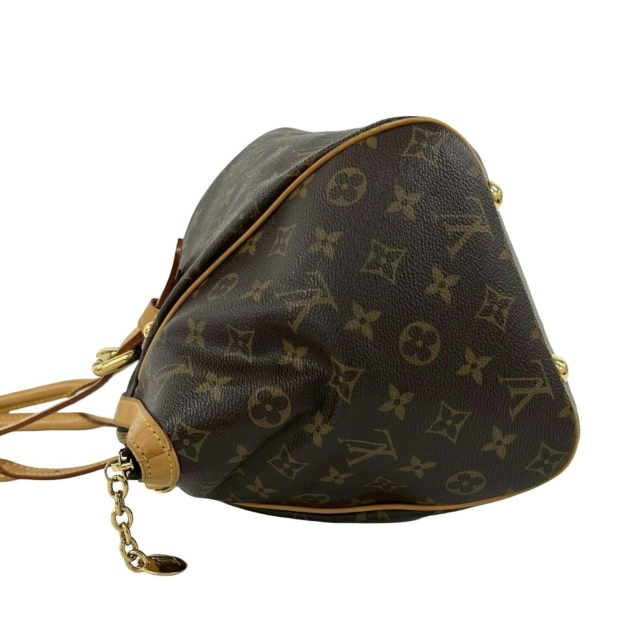 Louis Vuitton Tivoli GM Monogram Logo Pattern Leather Tote Brown — view 5