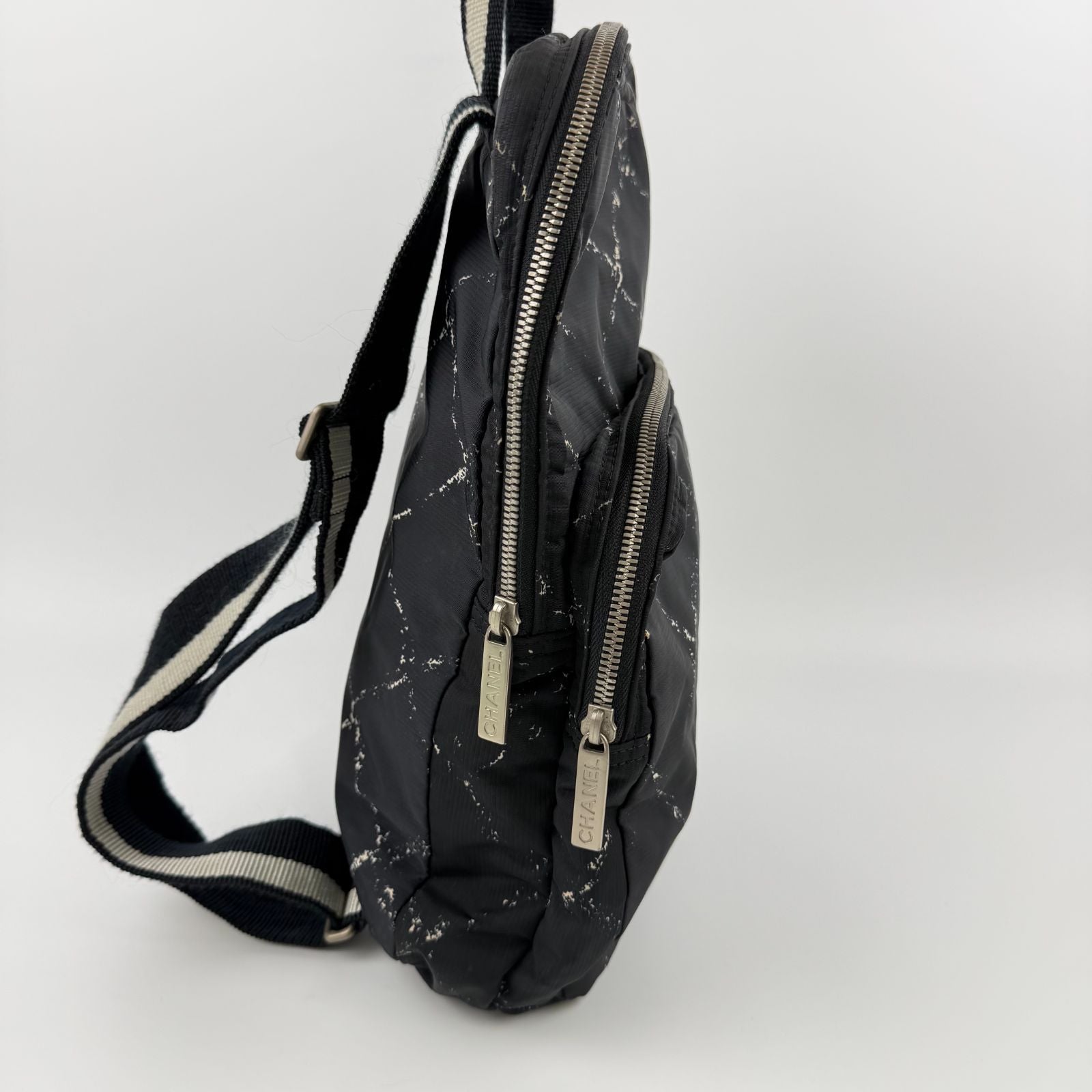 Chanel New Travel Line Backpack Nylon Black Vintage — view 5