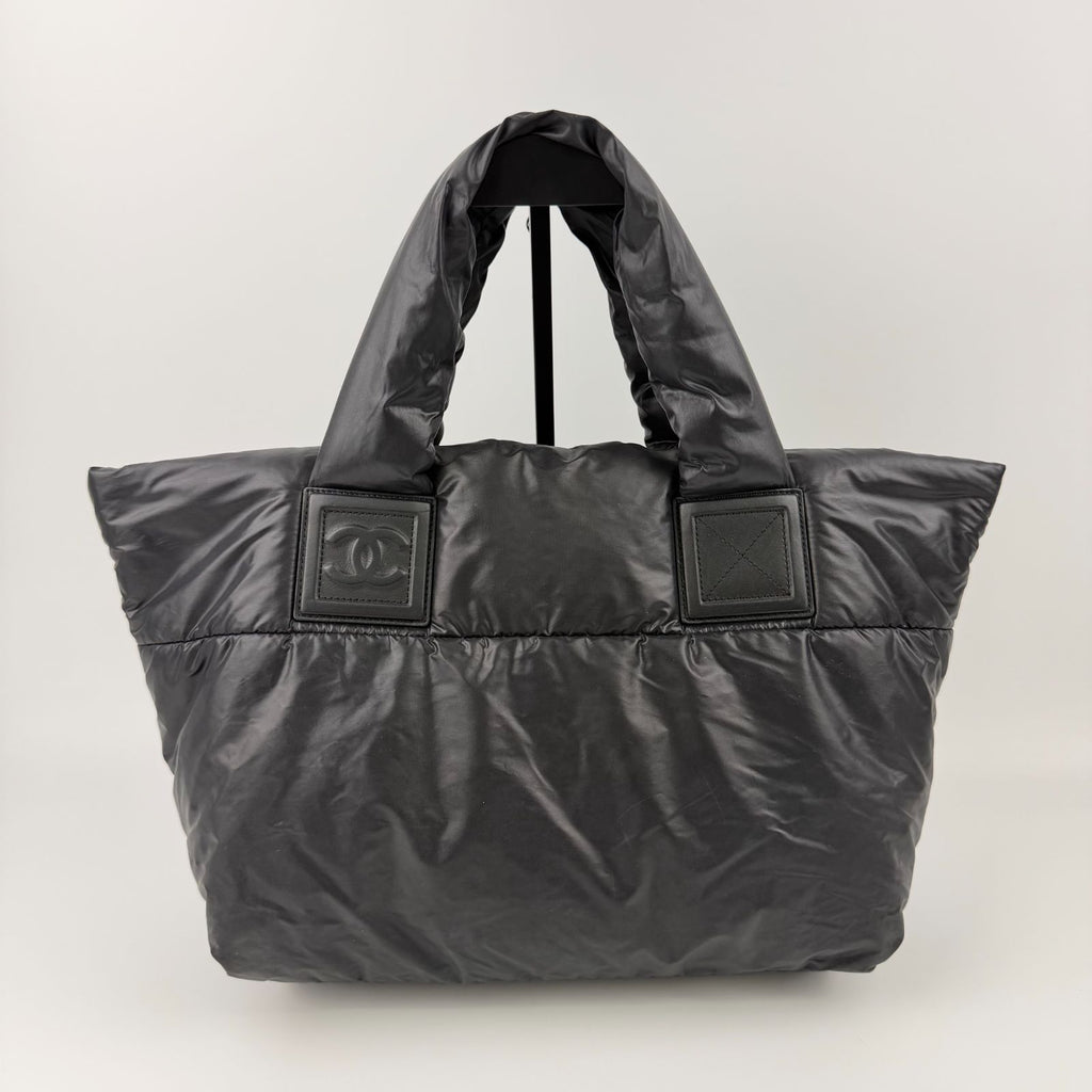 Chanel CC Logo Handbag Nylon Black Vintage — view 2