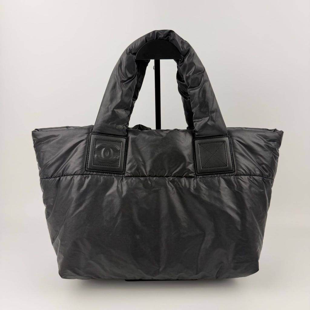 Chanel CC Logo Handbag Nylon Black Vintage — view 3