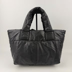 Chanel CC Logo Handbag Nylon Black Vintage — view 3