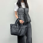 Chanel CC Logo Handbag Nylon Black Vintage