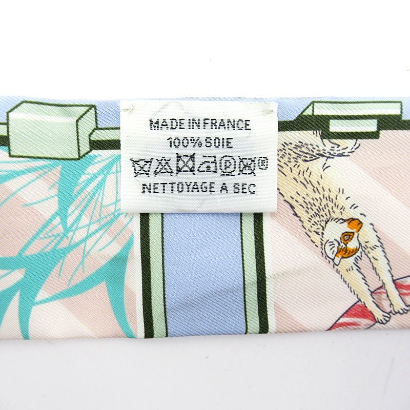 Hermes Twilly Scarf Story Silk 100% Blue Pink — view 3