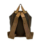 Celine Macadam Blason Triomphe Logo Pattern Ring Leather Backpack Brown — view 3