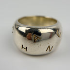 Chanel CC Logo Ring 925 Sterling Silver Vintage — view 8