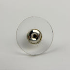 Chanel CC Logo Single Pierced Earrings Plated Rhinestone Silver Vintage — view 9