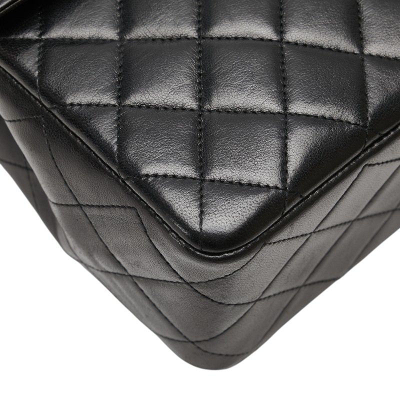 Chanel Quilted CC Logo Limited Edition Chain Shoulder Bag Black Lambskin — view 5
