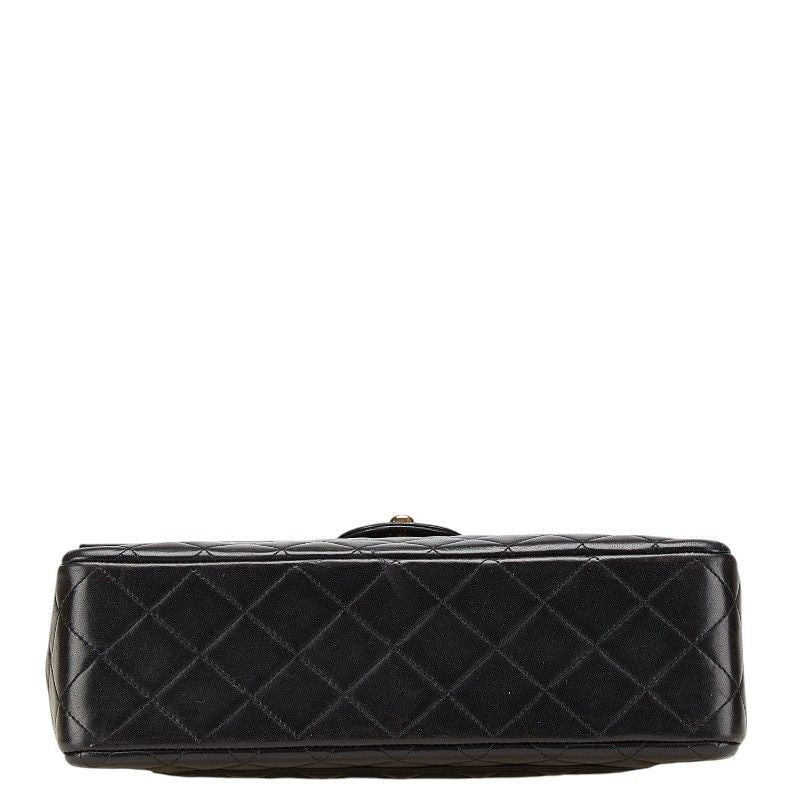 Chanel Quilted CC Logo Limited Edition Chain Shoulder Bag Black Lambskin — view 3