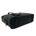 Prada Triangle Logo Plate Saffiano Leather Business Briefcase Black — view 7
