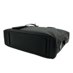 Prada Triangle Logo Plate Saffiano Leather Business Briefcase Black — view 8