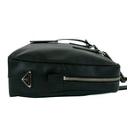 Prada Triangle Logo Plate Saffiano Leather Business Briefcase Black — view 6