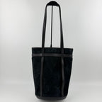 Loewe Anagram Shoulder Bag Suede Leather Black Vintage — view 3