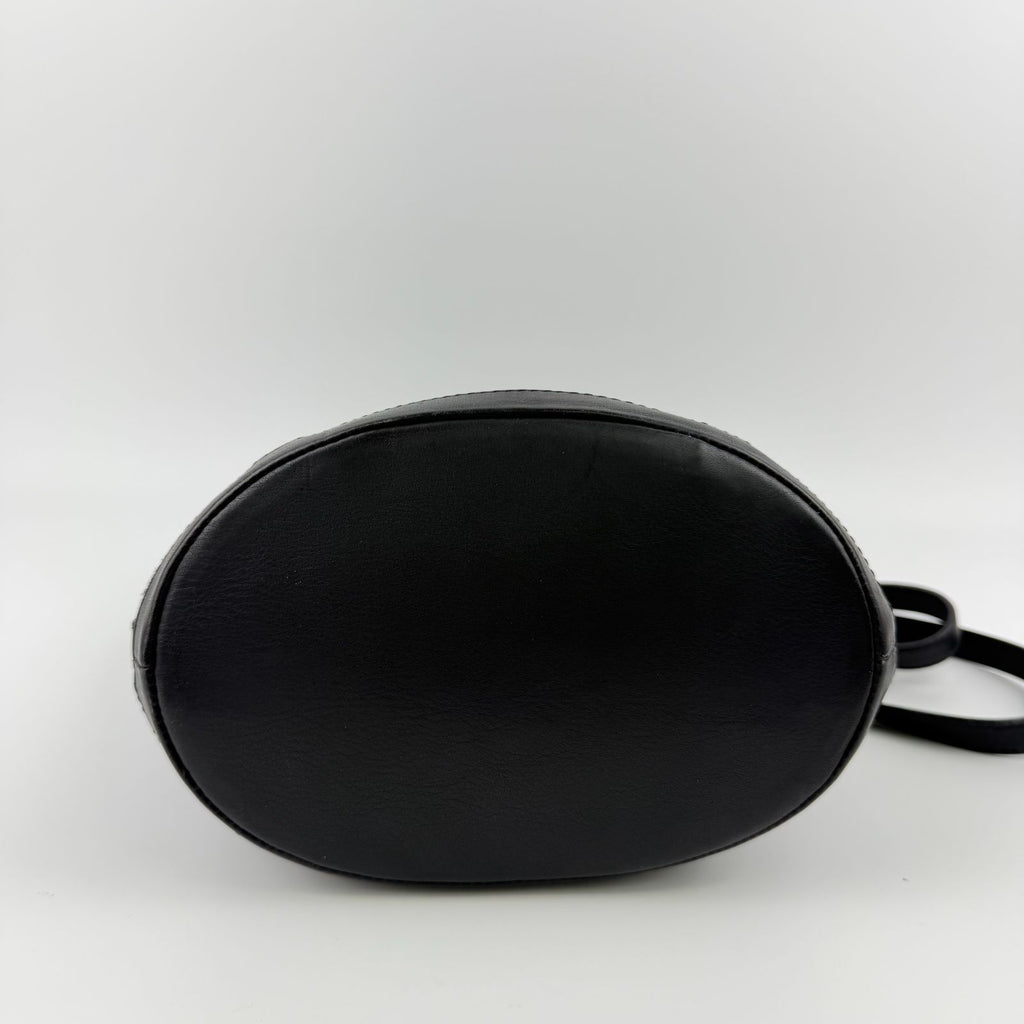 Loewe Anagram Shoulder Bag Suede Leather Black Vintage — view 8