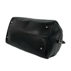 Prada Cadena Key Log Stitch Leather Mini Boston Bag Black — view 8