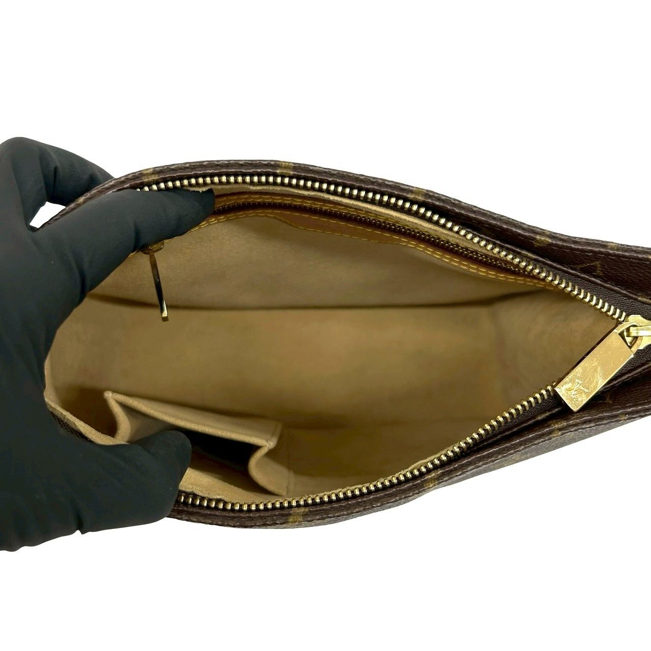 Louis Vuitton Looping MM Monogram Leather Shoulder Bag Tote Brown — view 9