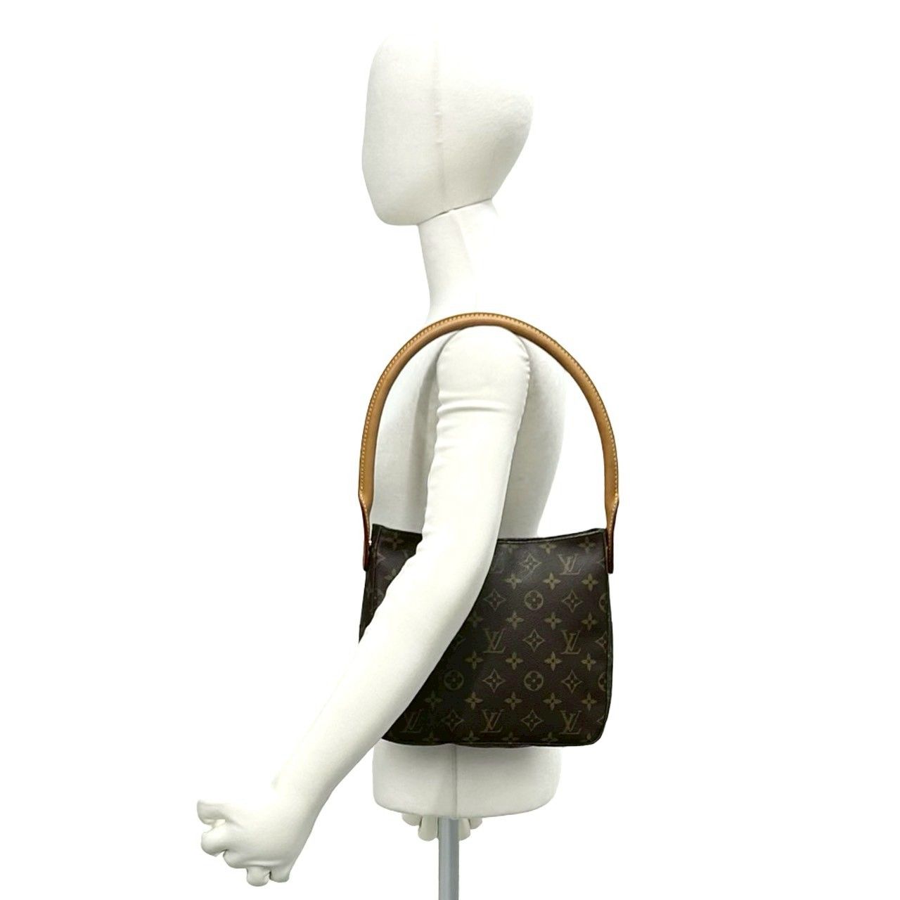 Louis Vuitton Looping MM Monogram Leather Shoulder Bag Tote Brown — view 2