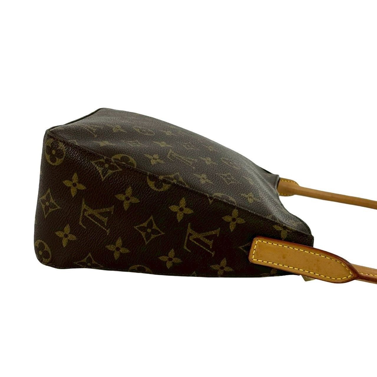 Louis Vuitton Looping MM Monogram Leather Shoulder Bag Tote Brown — view 8