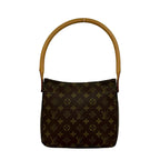 Louis Vuitton Looping MM Monogram Leather Shoulder Bag Tote Brown — view 3