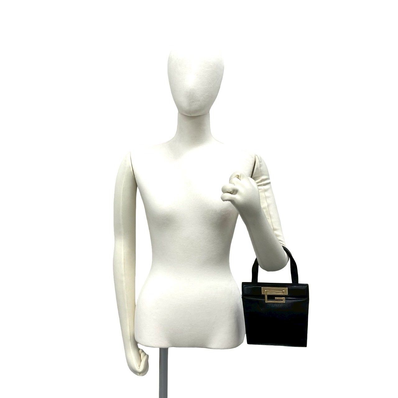 Gucci Vintage Logo Leather Handbag Mini Tote Black — view 2