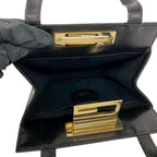 Gucci Vintage Logo Leather Handbag Mini Tote Black — view 9