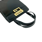 Gucci Vintage Logo Leather Handbag Mini Tote Black — view 4