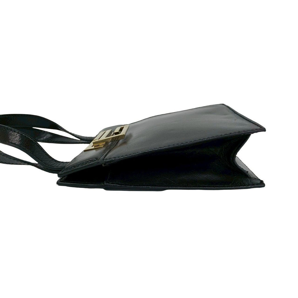 Gucci Vintage Logo Leather Handbag Mini Tote Black — view 5