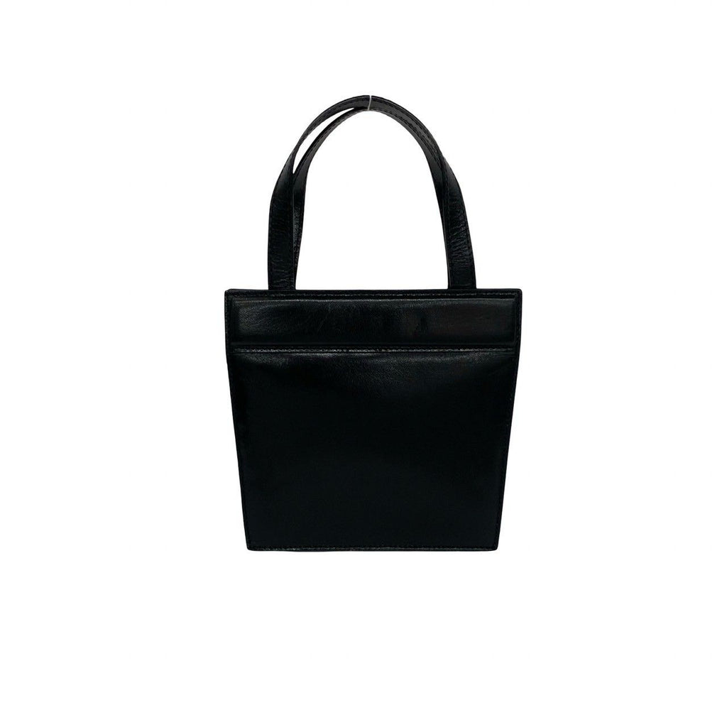 Gucci Vintage Logo Leather Handbag Mini Tote Black — view 3