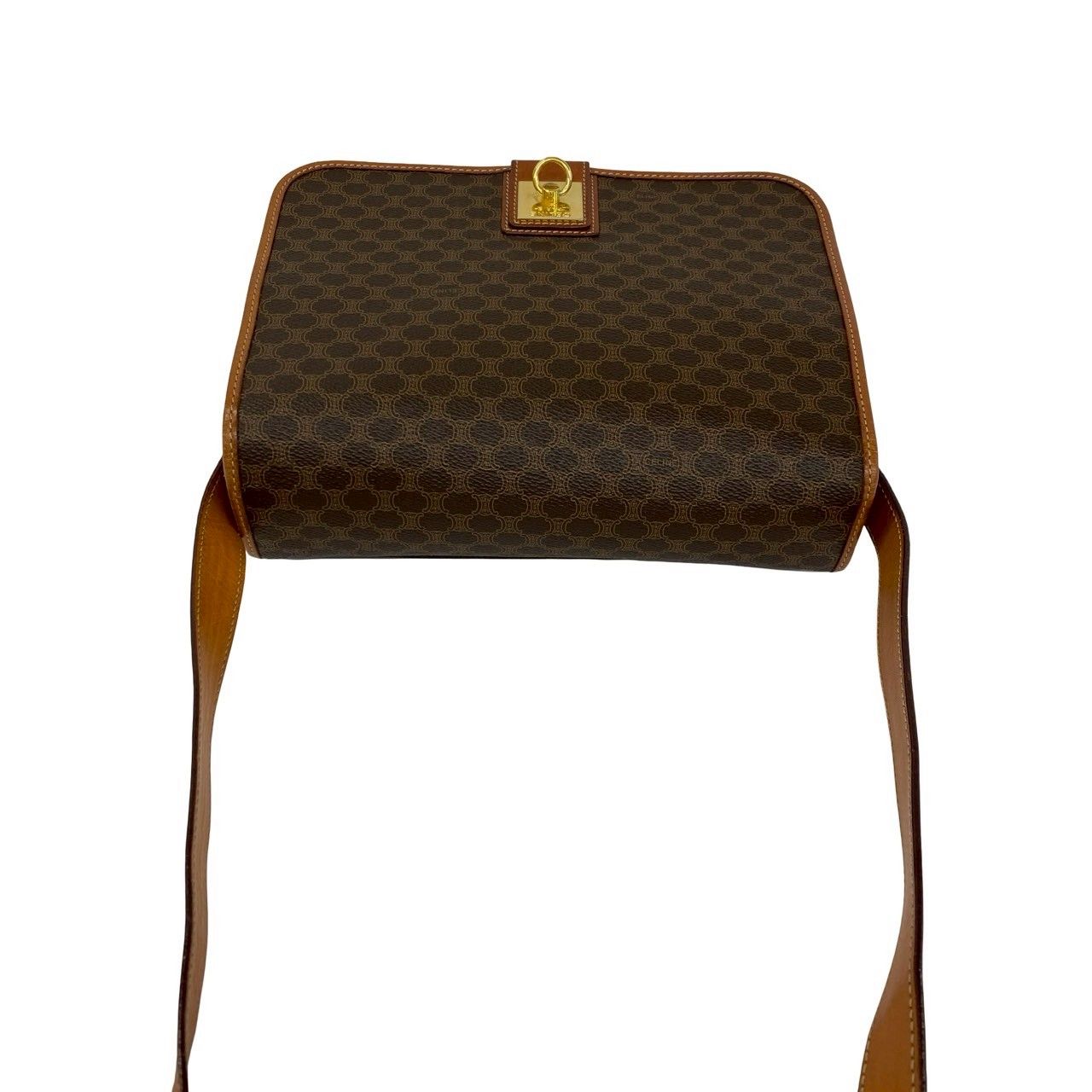 Celine Vintage Macadam Blason Triomphe Pattern Logo Ring Leather Shoulder — view 4