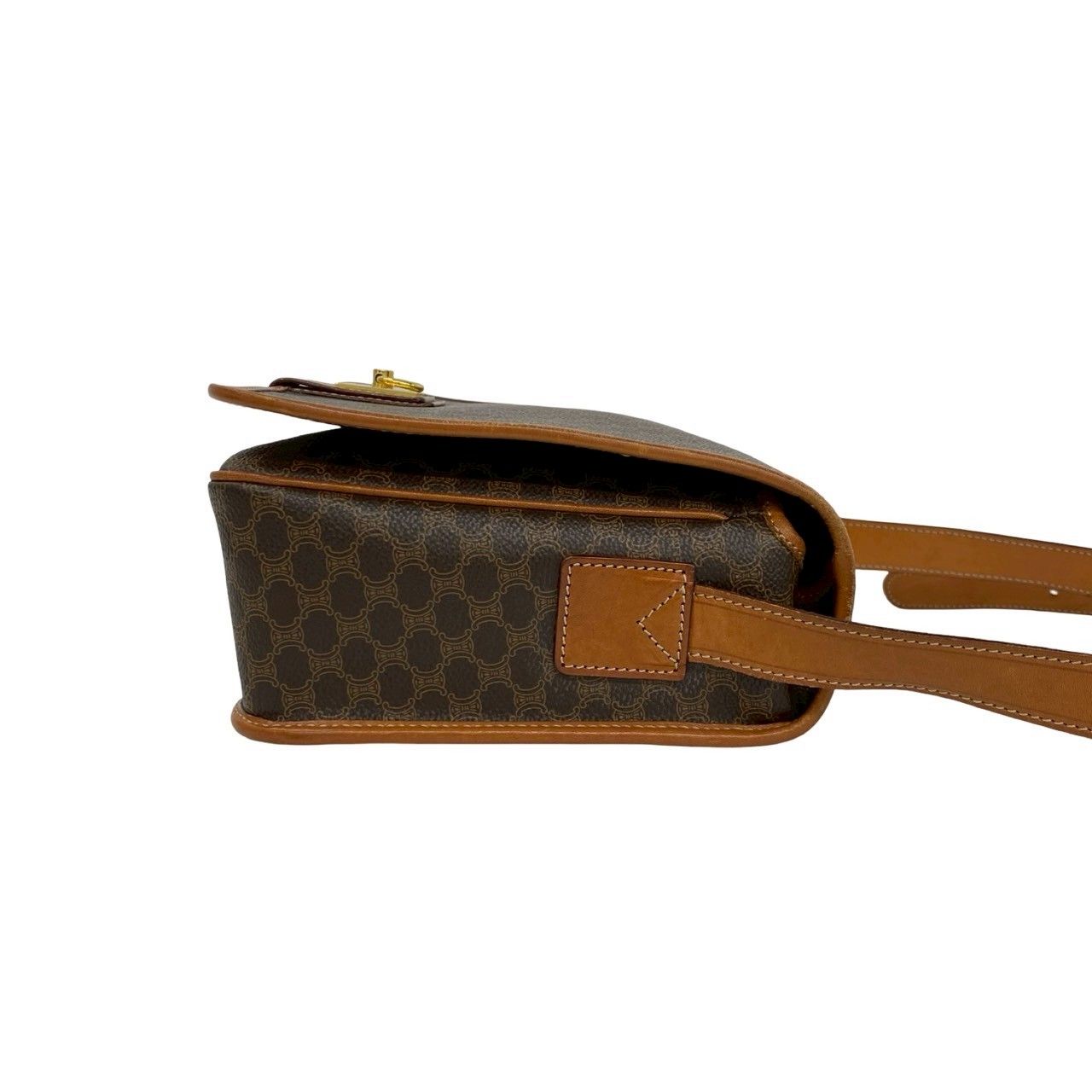 Celine Vintage Macadam Blason Triomphe Pattern Logo Ring Leather Shoulder — view 6