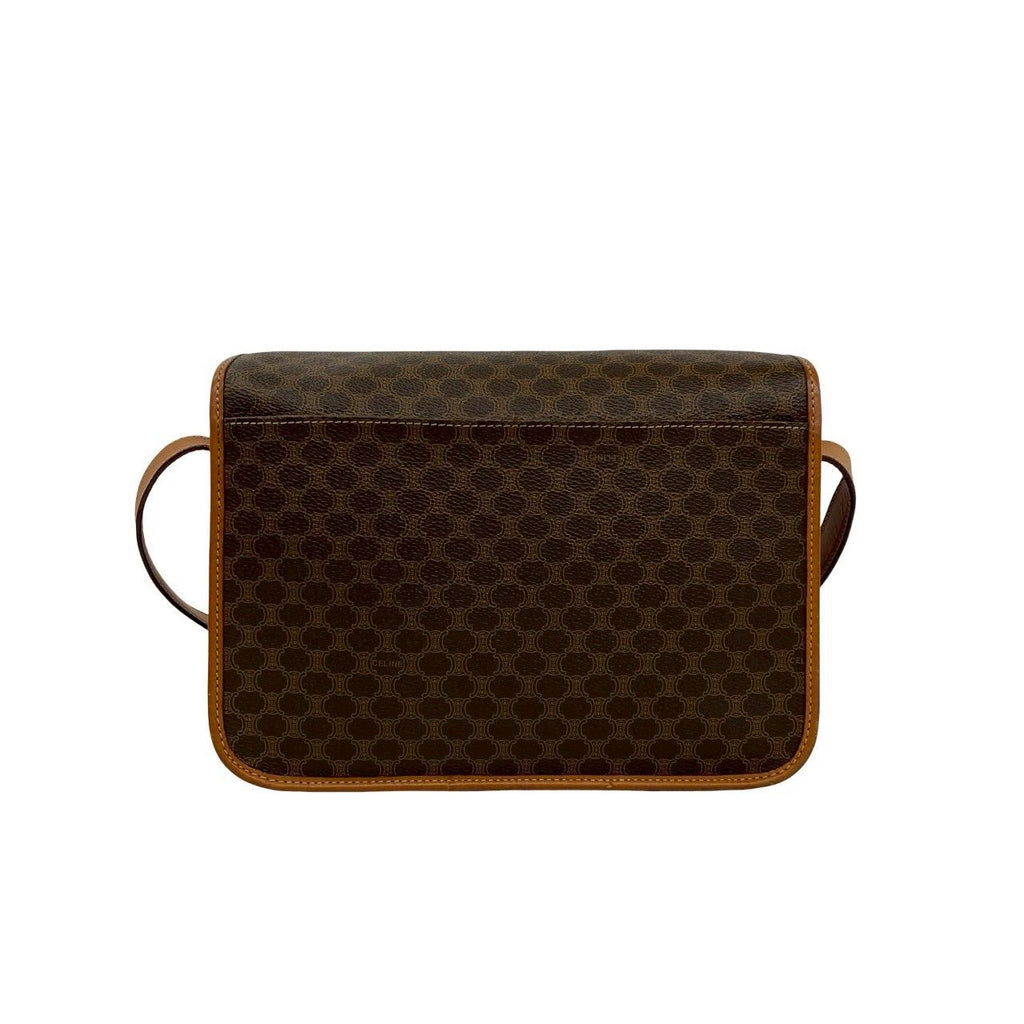 Celine Vintage Macadam Blason Triomphe Pattern Logo Ring Leather Shoulder — view 3