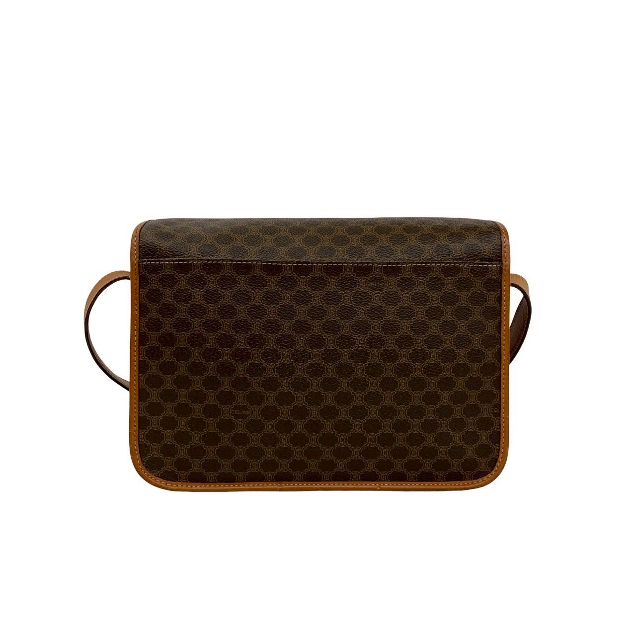 Celine Vintage Macadam Blason Triomphe Pattern Logo Ring Leather Shoulder — view 3