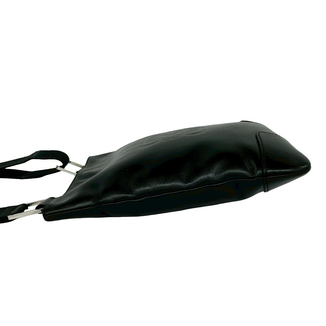 Loewe Anagram Logo Leather Shoulder Bag Pochette Crossbody Black — view 5