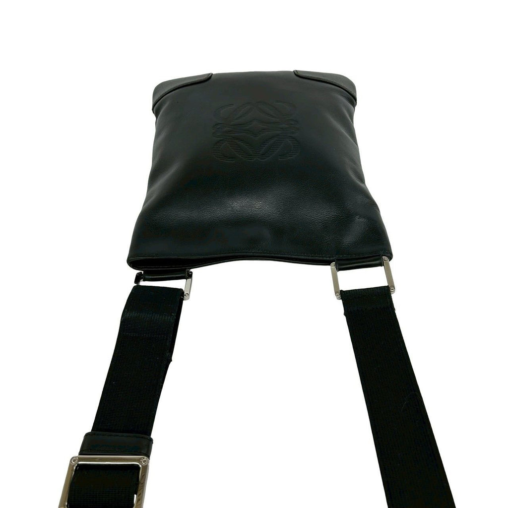 Loewe Anagram Logo Leather Shoulder Bag Pochette Crossbody Black — view 4