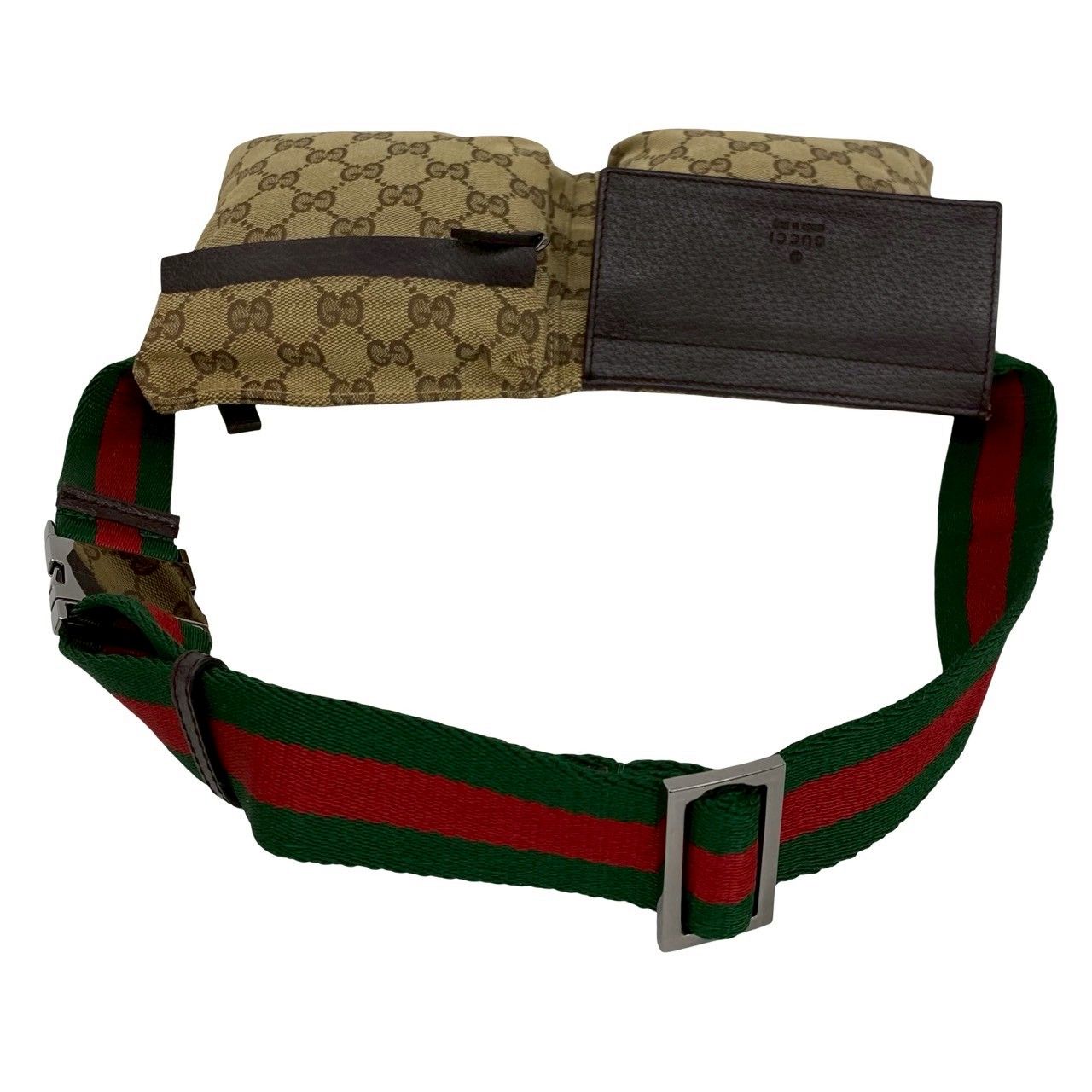 Gucci Sherry Line GG Pattern Canvas Leather Belt Bag Waist Pouch Brown — view 4