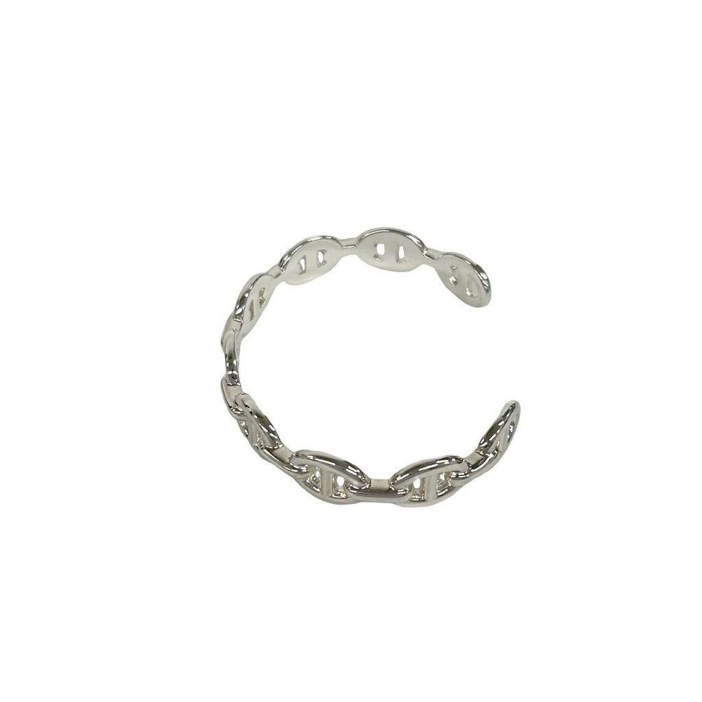 Hermes Chaine D'ancre Bangle 925 Sterling Silver Bracelet — view 4