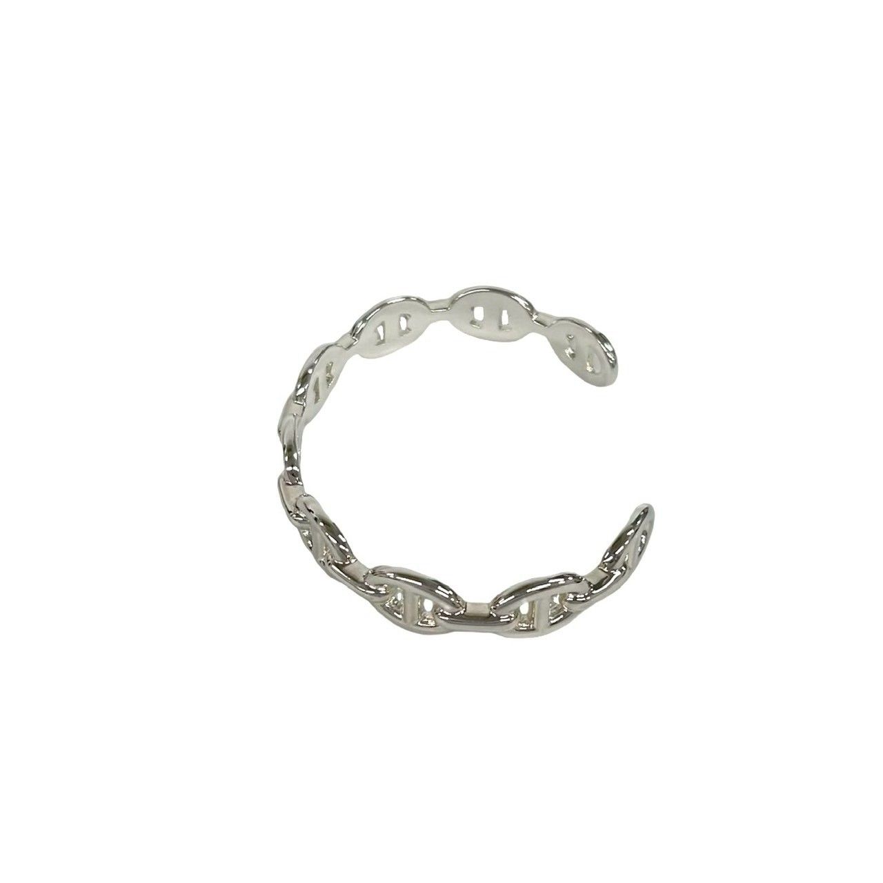 Hermes Chaine D'ancre Bangle 925 Sterling Silver Bracelet — view 4