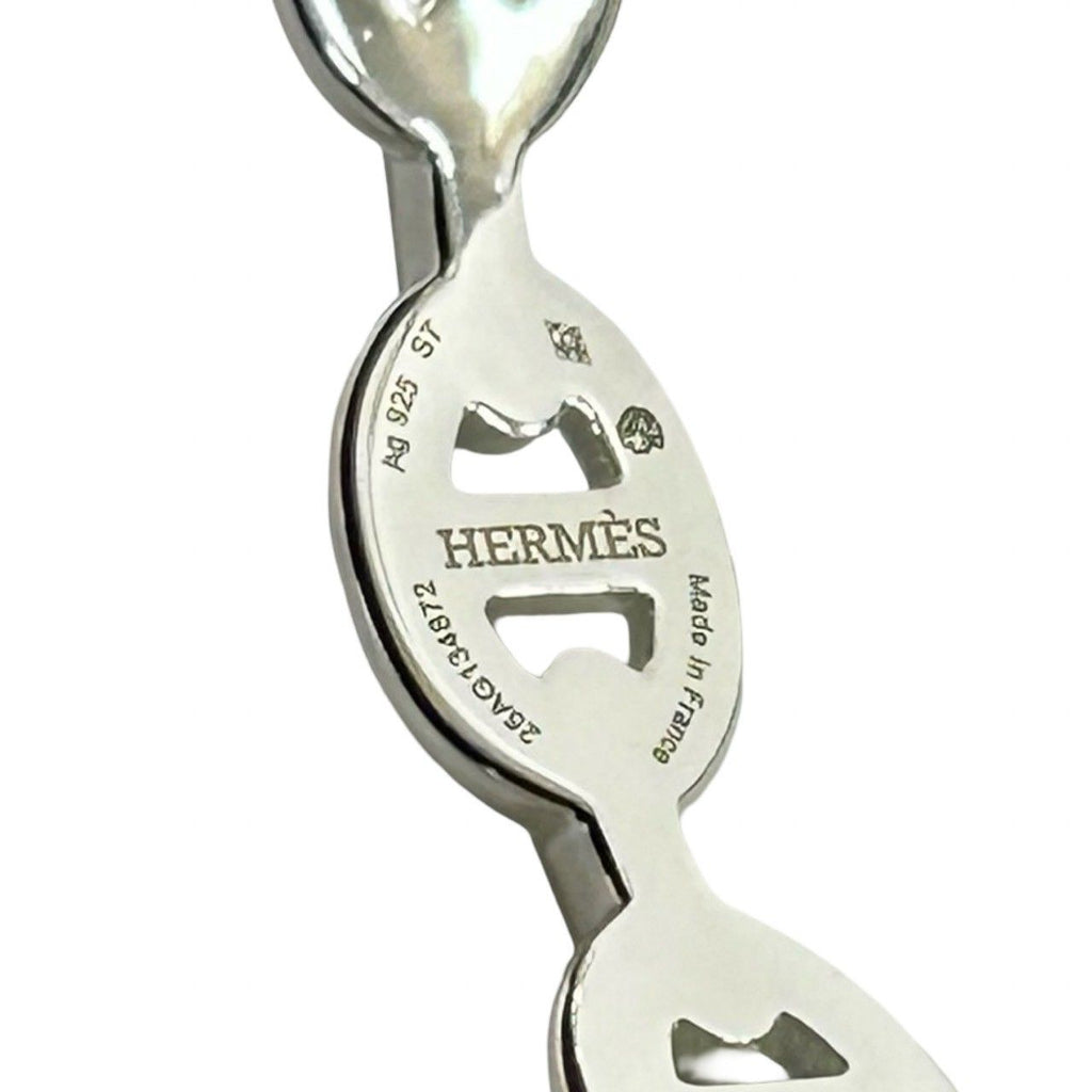 Hermes Chaine D'ancre Bangle 925 Sterling Silver Bracelet — view 3