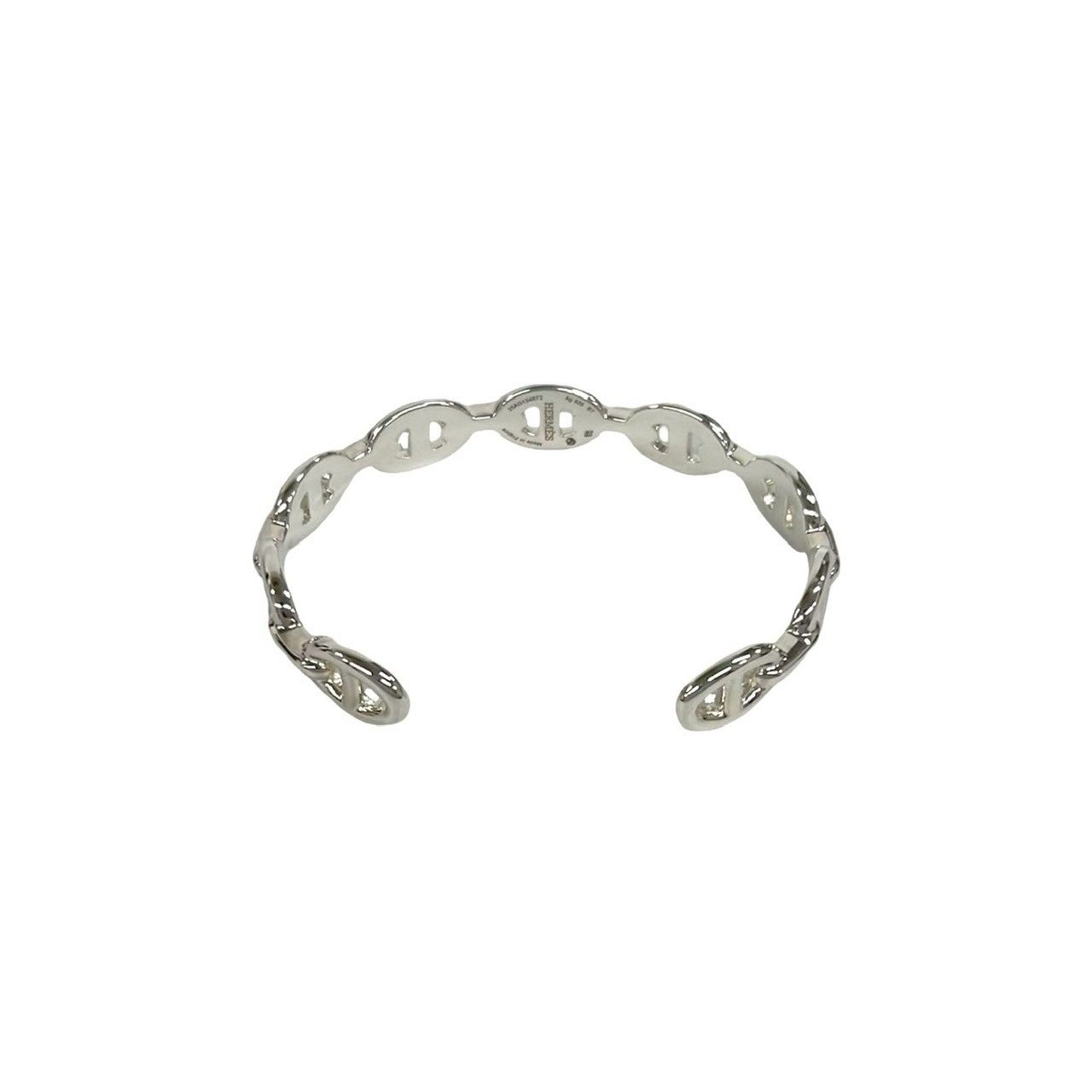 Hermes Chaine D'ancre Bangle 925 Sterling Silver Bracelet — view 6
