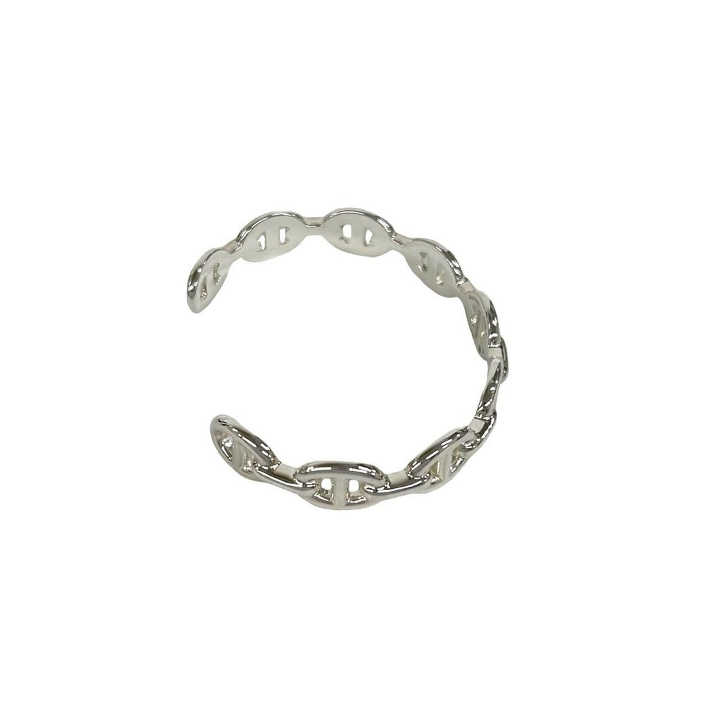 Hermes Chaine D'ancre Bangle 925 Sterling Silver Bracelet — view 5