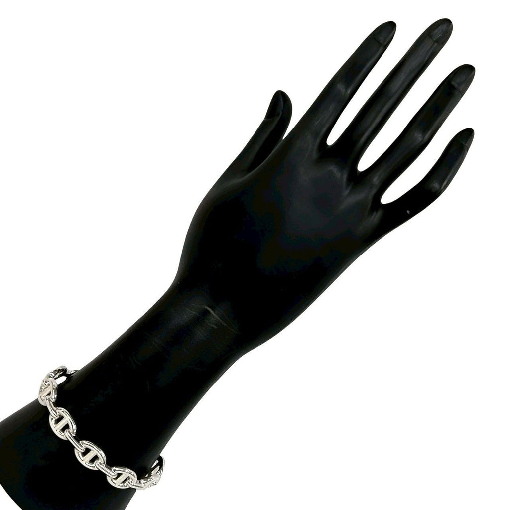 Hermes Chaine D'ancre Bangle 925 Sterling Silver Bracelet — view 2