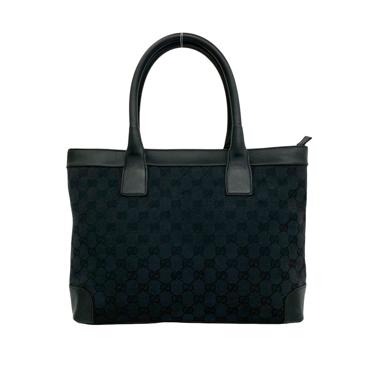 Gucci GG Logo Pattern Canvas Leather Mini Tote Shoulder Bag Black — view 3