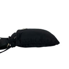 Prada Triangle Logo Plate Tessuto Nylon Mini Shoulder Bag Pochette Black — view 5