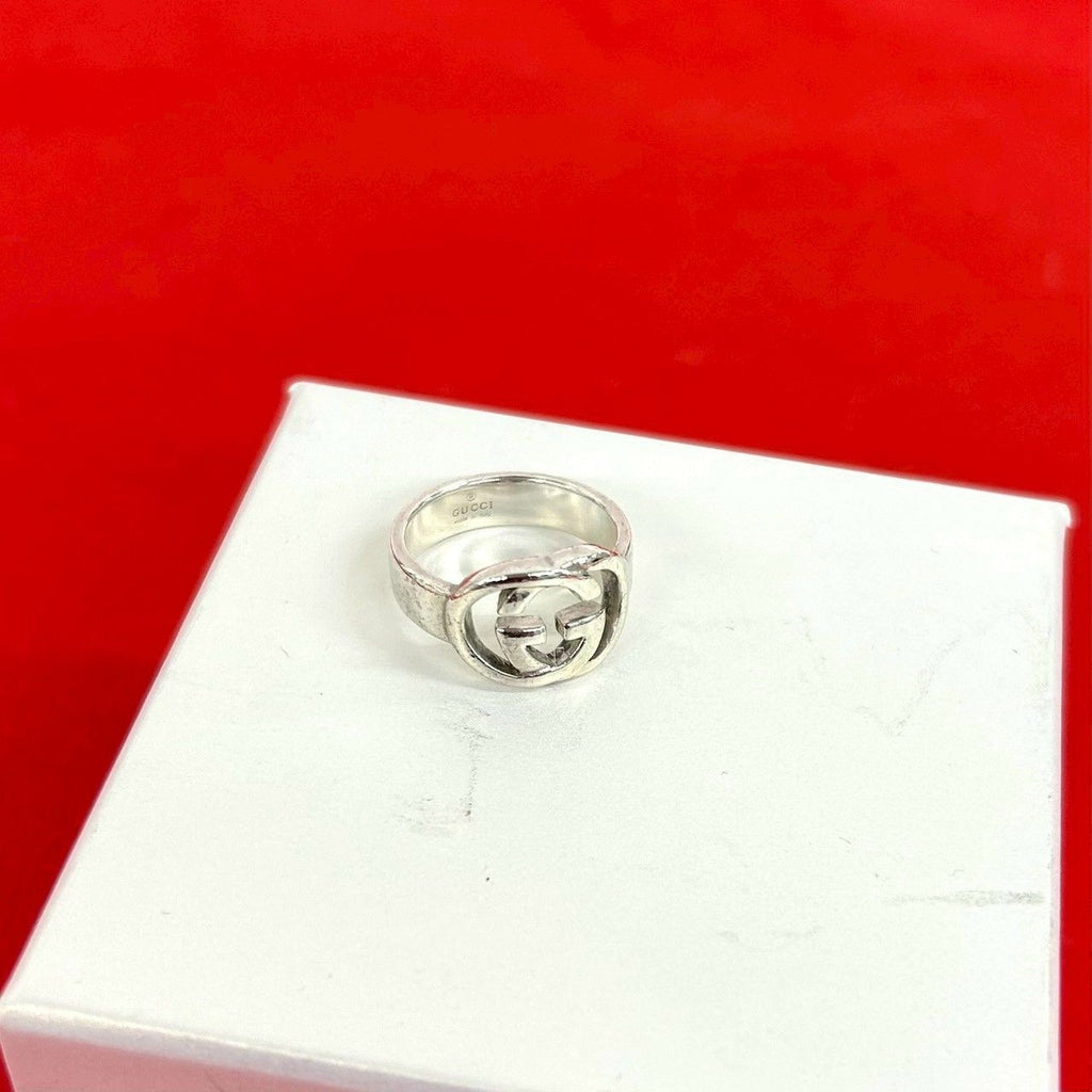 Gucci Interlocking 925 Sterling Silver Ring