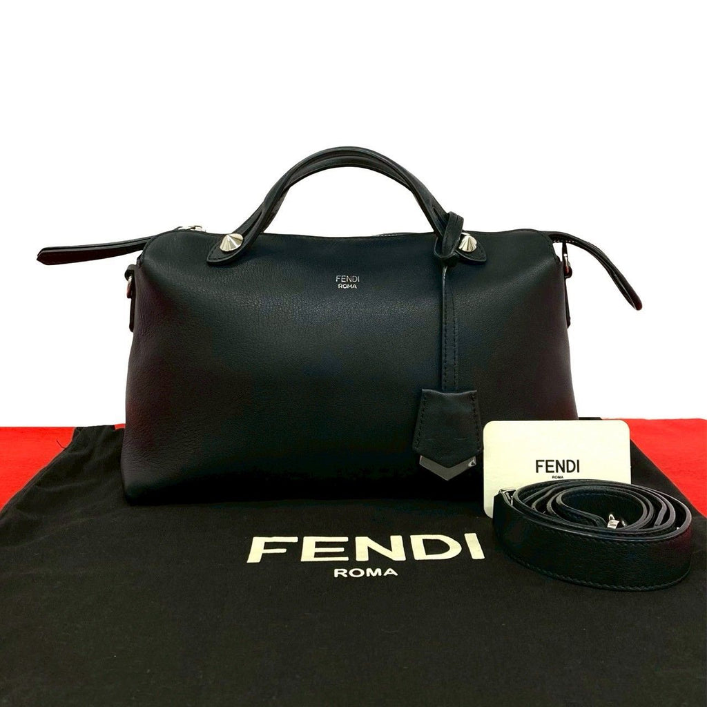 Fendi by the Way Leather 2-Way Shoulder Bag Black