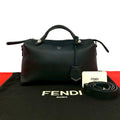 Fendi by the Way Leather 2-Way Shoulder Bag Black