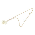 Chanel CC Logo Camellia Flower Motif Necklace Gold Ivory Plated — view 4
